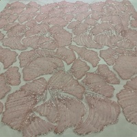 Mode luxe Voile Guipure dentelle français 3d brodé nigérian Sequin brodé perlé dentelle tissu pour les femmes robe