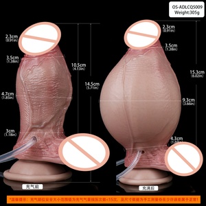 ORALSX 6 Inches Inflatable Ejaculating Cock <b>Dildo</b> Silicone Penis Artificial Penis Female Masturbation Vagina Wand Anal <b>Dildo</b> - Product Image 2