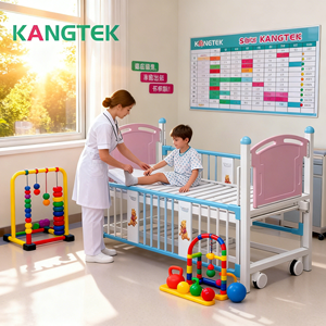KANGTEK Gemakkelijk te bedienen ziekenhuis meubilair enkelvoudig draaibaar kinderbed - Product Image 2