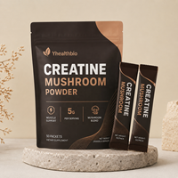 Poudre de créatine aux champignons en sachet individuel 5g, lot de 50 sachets, mélange de 10 champignons pour boisson, matière première en vrac