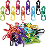 Pinces multifonctionnelles flexibles en plastique et en métal PVC pour sécher les vêtements Épingles colorées pour sacs de voyage pour la cuisine Matériau en fer