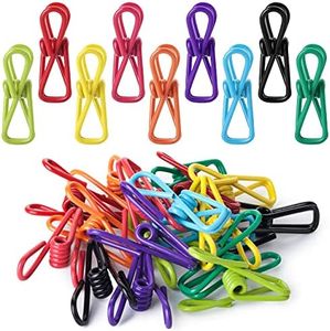 Pinces multifonctionnelles flexibles en plastique et en métal PVC pour sécher <span class=keywords><strong>les</strong></span> vêtements Épingles colorées pour sacs de voyage pour la cuisine Matériau en fer - Product Image 3