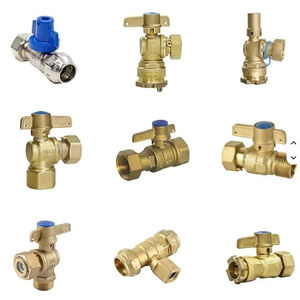 Raccords de plomberie manuels en laiton cuivre PEX verrouillables vanne à boisseau sphérique de compteur d'eau à haute température pour adaptateur d'outils de système CVC - Product Image 6
