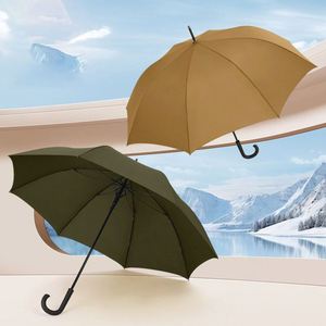 Wholesale Straight Curved Handle Business <b>Umbrella</b>, <b>Large</b> Windproof Solid Long <b>Umbrellas</b> in Stock - Product Image 2
