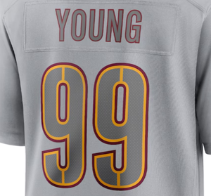 เสื้อฟุตบอลอเมริกันเย็บตะเข็บด้านบน2025 Washington commanders #5 Daniels ระบายอากาศได้และมีขนาดพิเศษให้เลือก - Product Image 5