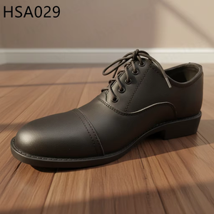 Chaussures habillées pour hommes en cuir pleine fleur ZYF, idéales pour les trajets professionnels, design élégant à double joint, chaussures de bureau noires HSA029 - Product Image 3
