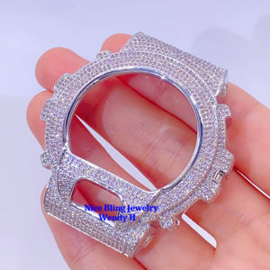 Hip Hop <span class=keywords><strong>GShock</strong></span> DW6900 VVS D Color GRA Pass Diamond Tester Iced Out Watch Bezel Moissanite - Product Image 1