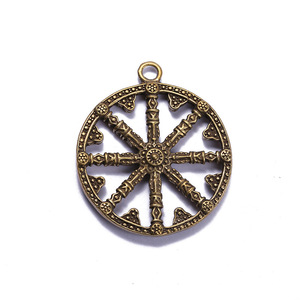 Pendentif Rétro en Laiton, Breloque Pixiu Tête de Tigre Abacus, Porte-clés Thème Bouddhiste, Accessoire de Mode - Product Image 5
