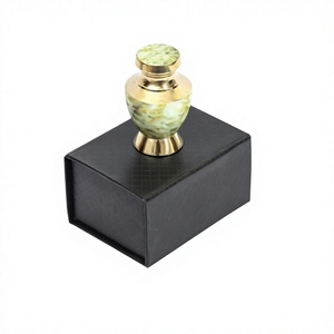 Small 3 Inch <b>Keepsake</b> Urn for Human Ashes Cremation <b>Memorial</b> Urn for Ashes Mini Solid Brass Funeral Urn With Free Velvet <b>Box</b> - Product Image 1