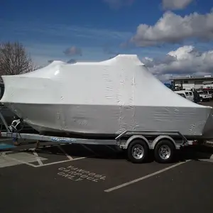 Super Size Populaire 50 Micron Wit Film Wrap Pe Krimpfolie Thermische Krimpbare Polyethilene Voor Boot