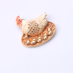 Broche vintage poule avec œufs, émail et strass, épingle <span class=keywords><strong>de</strong></span> revers en alliage, broches animaux <span class=keywords><strong>de</strong></span> la <span class=keywords><strong>ferme</strong></span>, bijoux pour vêtements féminins, cadeau - Product Image 5
