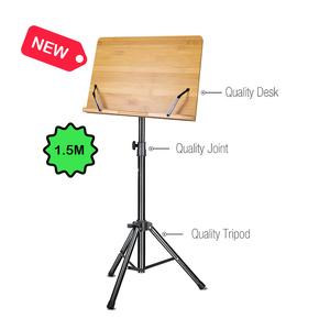 MUS016 Yinyu 1.5M Faltbarer Bambus-Noten ständer mit tragbarem Stativ design für Orchester übungen und Schul musik klassen - Product Image 1