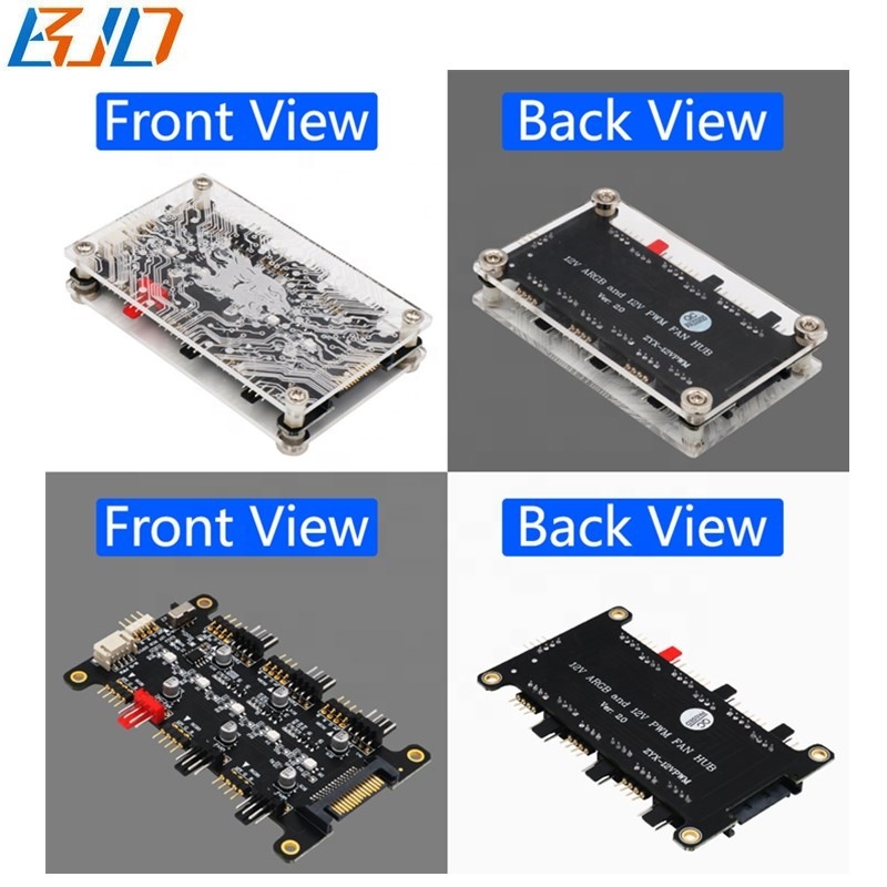 Hub Ventilateur RGB 10 Ports - Contrôleur Pour Ventilos PC 4 Broches - Alimentation SATA