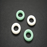 Anneaux de serrage en plastique vert menthe et blanc