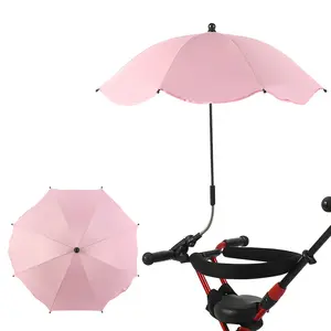 Cochecitos de bebé, sombrilla, paraguas extraíble y ajustable con clip para cinturón, fácil de llevar