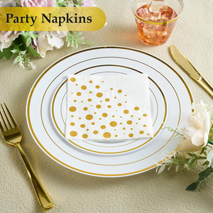 Chất lượng cao 1/2ply để 4ply biểu tượng tùy chỉnh in trắng dùng một lần nước giải khát ăn trưa giấy khăn ăn - Product Image 2