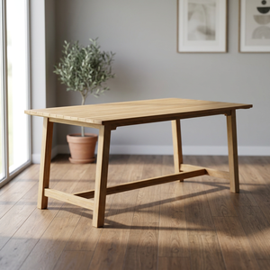 Modern <b>Foldable</b> Portable Eco-Friendly Durable Solid Wood Rectangle Dining <b>Table</b> with Assembly Required - Product Image 3