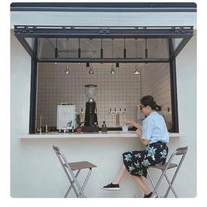 NFRC Diseño moderno Ventana plegable de aluminio con vidrio templado de doble acristalamiento para cocina Ventanas plegables de aluminio para hogares - Product Image 2