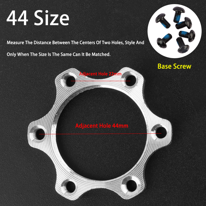 44mm+6 vis argentées