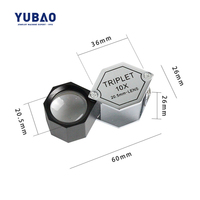 High Quality 10x 20x 30x Round Folding Hand Mini Magnify Mirror Magnifier Glass Magnifiers for Jewelry