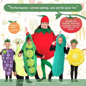 Ensembles de Costumes de Performance de Cosplay sur le thème des fruits de légumes de <span class=keywords><strong>la</strong></span> journée des enfants pour le jeu de rôle de scène de <span class=keywords><strong>la</strong></span> <span class=keywords><strong>maternelle</strong></span>-Polyester unisexe - Product Image 2