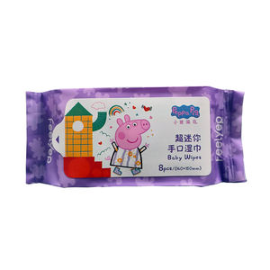 Toallita orgánica biodegradable sensible, tamaño natural de viaje, compostable, lavable, conjunto húmedo, estuche inglés, toallita para bebé sin perfume - Product Image 2