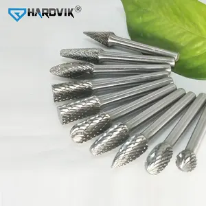 HARDVIK conjunto de rebarbas de carboneto rotativo para ferro de aço Hardvik