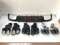 Diffuseur Arrière de Voiture en Fibre de Carbone Véritable d'Usine pour Audi A3 A4 A5 A6 A7 A8 S3 S4 S5 S6 S7 Q3 Q5 Q7, Lame de Pare-chocs Arrière 2008-2024