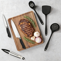 Le Compagnon Essentiel de la Cuisine : Ensemble de Couteaux et d'Ustensiles avec Planche à Découper