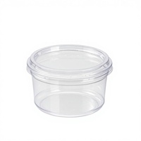 Gobelets jetables transparents en plastique avec couvercles plats, conception à paroi simple pour café glacé, yaourts, desserts, logo personnalisable sur le couvercle
