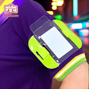 PVC Waterproof Security Neon Reflective <b>ID</b> Card <b>Holder</b> Armband Badge <b>Holder</b> - Product Image 3