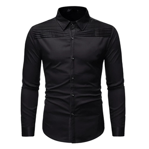 Camicie eleganti Casual da uomo bianche da lavoro <span class=keywords><strong>camicia</strong></span> a maniche lunghe Slim Fit da uomo <span class=keywords><strong>camicia</strong></span> da smoking da <span class=keywords><strong>sposo</strong></span> da sposa - Product Image 1