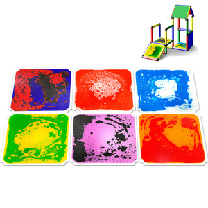 Tapis sensoriel 40x40 cm pour structure d'escalade, tapis de sol en briques liquides colorées, matériau plastique, vente en gros - Product Image 3