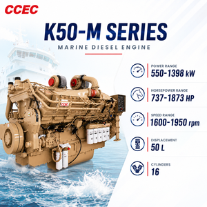 Motor Diésel Marino Turboalimentado Cummins Serie KTA50-M 550-1398kW 737-1873HP <span class=keywords><strong>V16</strong></span> para Remolcadores, Buques <span class=keywords><strong>de</strong></span> Carga y Embarcaciones <span class=keywords><strong>de</strong></span> Trabajo en Alta Mar - Product Image 1