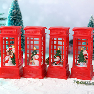 Venta al por mayor <span class=keywords><strong>de</strong></span> cabinas telefónicas creativas <span class=keywords><strong>de</strong></span> Papá Noel con luces pequeñas iluminadas, regalos <span class=keywords><strong>de</strong></span> Navidad, adornos <span class=keywords><strong>de</strong></span> dibujos animados para mesa. - Product Image 2