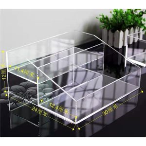 An Jun Acrylic <b>Storage</b> Rack 2 Tier Desktop Cosmetic Display Stand Light <b>Weight</b> Horizontal Orientation - Product Image 3
