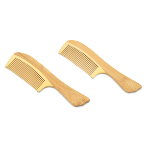 Peine de bambú ancho de madera grande biodegradable Natural ecológico de alta calidad, variedad de peines para el cabello para uso en el Salón del hogar - Product Image 1