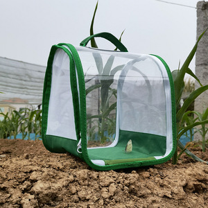 360 °   Jaula para Mariposas Totalmente Transparente, Plegable, de Malla, <span class=keywords><strong>con</strong></span> Asa, Portátil, para Lagartijas e Insectos - Product Image 5