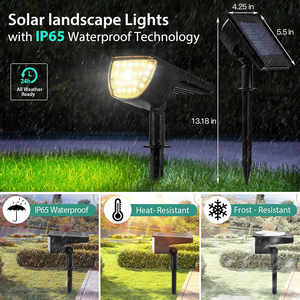 Outdoor IP65 Waterproof 6000K Solar Energy Led Garden Lawn Lights Solar Decoration Light /Solar <b>Lamp</b>/Solar Landscape Spotlights - Product Image 4