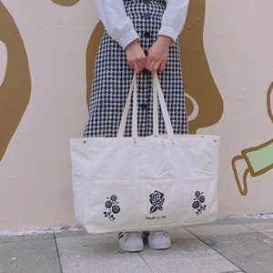 Hot Selling Fashion Canvas Bags Friendly Recycled <b>Large</b> Size Organic Cotton Canvas Bag With Custom Logo and Color - Product Image 4