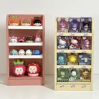 GREENSIDE Boîte de rangement Poupée Rack Miniature Supermarché Étagère Présentoir Maison de Poupée Modèle Article Présentoir