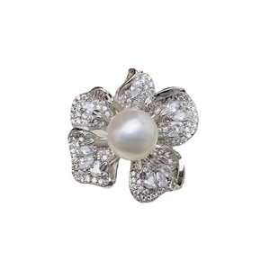 Anillo de Plata S925 10533, Accesorio para DIY, Hermoso Soporte de Decoración Plateado para Cuentas de 8-10mm, Base Vacía para Anillos de 6mm - Product Image 5