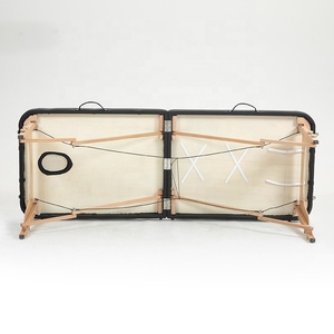 <span class=keywords><strong>Table</strong></span> <span class=keywords><strong>de</strong></span> <span class=keywords><strong>massage</strong></span> pliable portable avec matériau PU, éponge haute densité et cadre en bois - Personnalisable pour usage commercial - Product Image 2
