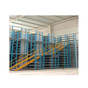 Sistem pelacakan multi-lapisan struktur baja tugas berat <span class=keywords><strong>Platform</strong></span> baja lantai Mezzanine gudang tinggi dengan tangga - Product Image 4