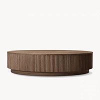 Table basse ronde en bois de qualité supérieure, design minimaliste, fabrication artisanale, meubles de salon, prix de gros