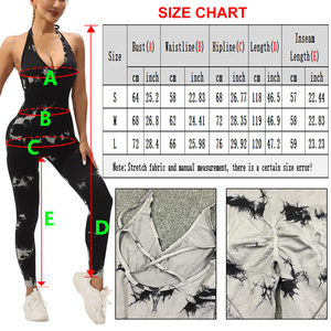 ชุดจั๊มสูทออกกำลังกายแบบไร้รอยต่อ ลายมัดย้อม กระชับสะโพก เหมาะสำหรับฟิตเนส เล่นโยคะ และออกกำลังกาย สำหรับผู้หญิง - Product Image 6