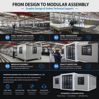 Maison préfabriquée moderne de type conteneur, mobile et extensible, pour usage résidentiel, fournie directement par l'usine
