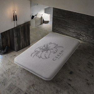 Modern <strong>Quick</strong>-<strong>Drying</strong> Non-Slip Thickened Toilet Door <strong>Mats</strong> No-Wash ABS Foam Absorbent Non-Slip Foot <strong>Mats</strong> for Home Use for Bathroom - Product Image 3