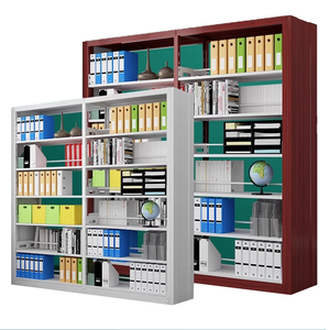 Étagère à livres moderne réglable en acier et en bois pour les bibliothèques scolaires, les meubles de salon avec des étagères murales en métal - Product Image 4