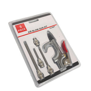 Kit de 5 pistolets à air comprimé durables avec aiguille de gonflage et buse de pulvérisation pour compresseur d'air et nettoyage industriel - Product Image 4